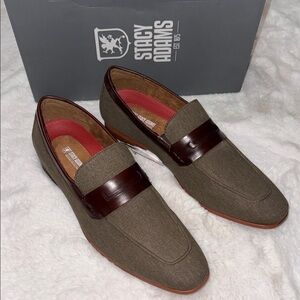 Men’s size 12 Stacy Adams brown ortholite loafers / new in box